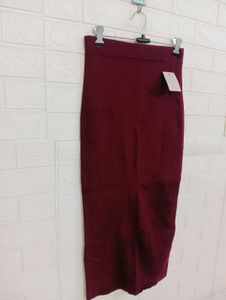 Burgundy Pencil Skirt