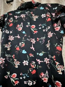 Women Navy Blue Floral Top