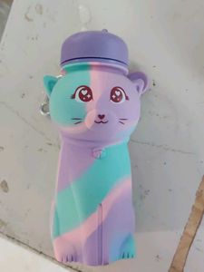 Cute Cat Silicone Water Bottle