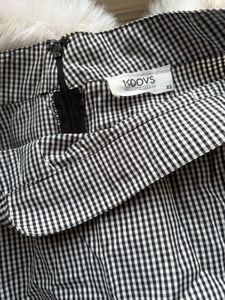 Gingham Ruffle Mini Skirt