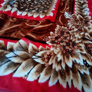Red Floral Pattern Blanket