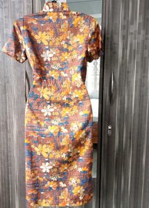 Floral Cheongsam Dress