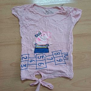 Peppa Pig Girls' Pink T-Shirt (4 to 7 yrs)
