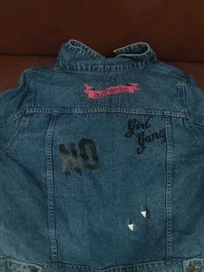 Denim Jacket with Graffiti
