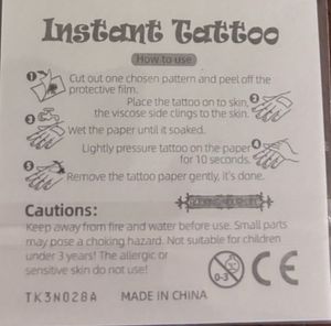 *Temporary Tatoos* Sourced From China!