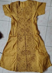 Mustard Embroidered Suit set