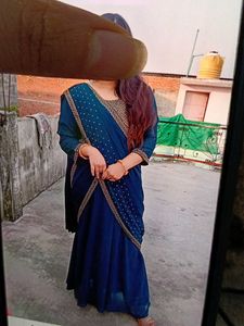 Elegant Blue Saree
