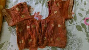 Yellow &amp; Orange Sari with Blouse