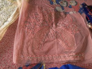 Party Wear Lehna Material Combo