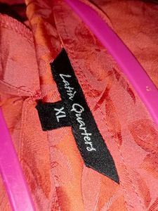 Red Ruffle Blouse Top