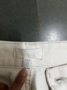 White Cargo Pant