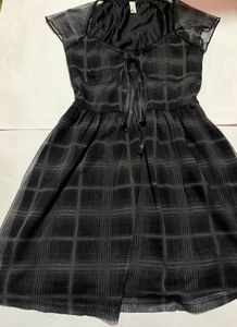 Plaid Fit Flare Mini Dress