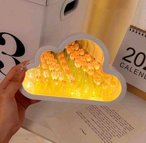 Cloud Tulip Night Light Decor