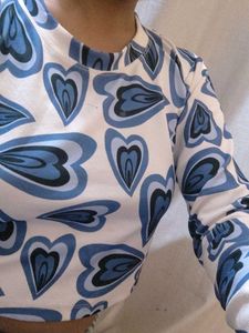 Retro Print Long Sleeve Top