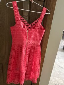 Forever New Coral Lace Sleeveless Dress