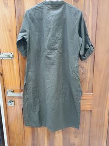 STOP olive Green Straight Kurta (WOMEN&#39;S)