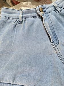 Cotton Denim Blue Shorts