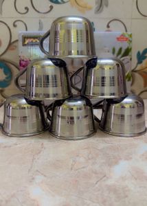 steel tea coffee cup set