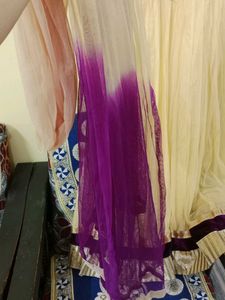 Elegant Ethnic Gown With Dupatta And Leggings