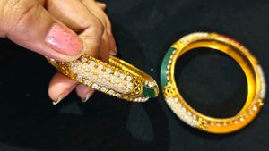 Ethnic Silver Necklace and bangles combo
