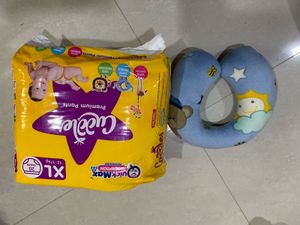 Xl Size Diapers And Baby Neck Supporter