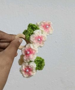 Floral Crochet Hair Claw Clip🍀🩷