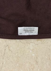 Brown Off-Shoulder Top