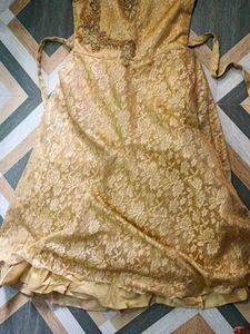 Girls' Gold Embroidered Dress