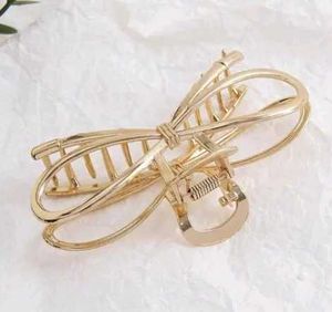 Gold Bow Hair Claw Clip