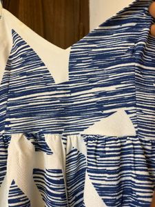 Blue &amp; White Print Dress