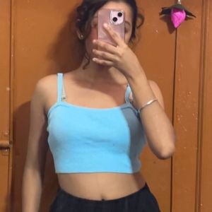 Blue Crop Top