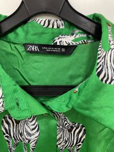 🦓 WILDLY CHIC ZARA ZEBRA SHIRT! 💚