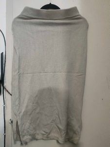 Beige Straight Skirt