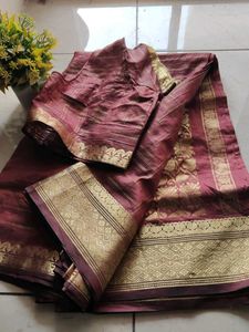 Elegant Maroon Saree with Blouse
