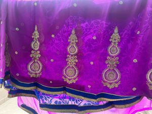 Stylish Net Saree In Multi Colour