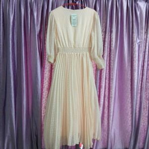 FIG Peach Fit And Flare Dress