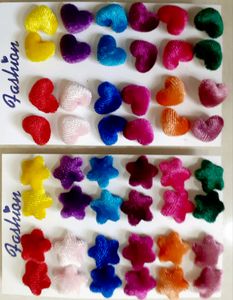 New item Designer 2 Dozen Velvet Flower Stud