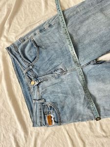 Light Wash Cropped Flare Jeans