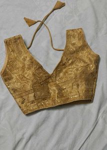 Gold Embroidered Blouse(Padded)