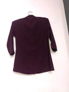 Elegant Plum Button-Down Top