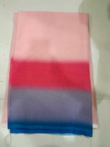 Ombre Scarf - Pink, Red, &amp; Blue (Without Blouse)