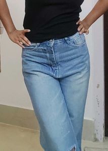 Ripped Wide Leg Jeans