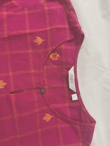 rose pink short kurti