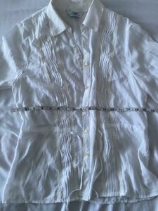 White Pintuck Blouse