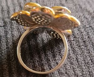 Sparkling Flower silver ring
