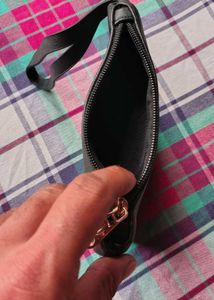 Prada Milano Black Leather Wristlet