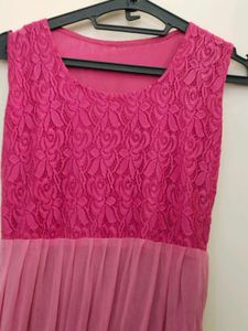 Pink Lace Maxi Dress used