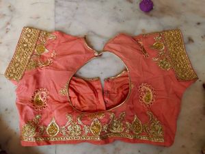 Elegant Pink Embroidered Saree
