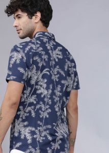 Highlander Tropical Print Shirt , Size: S