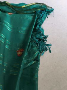 Beutiful Sari With Patchwork